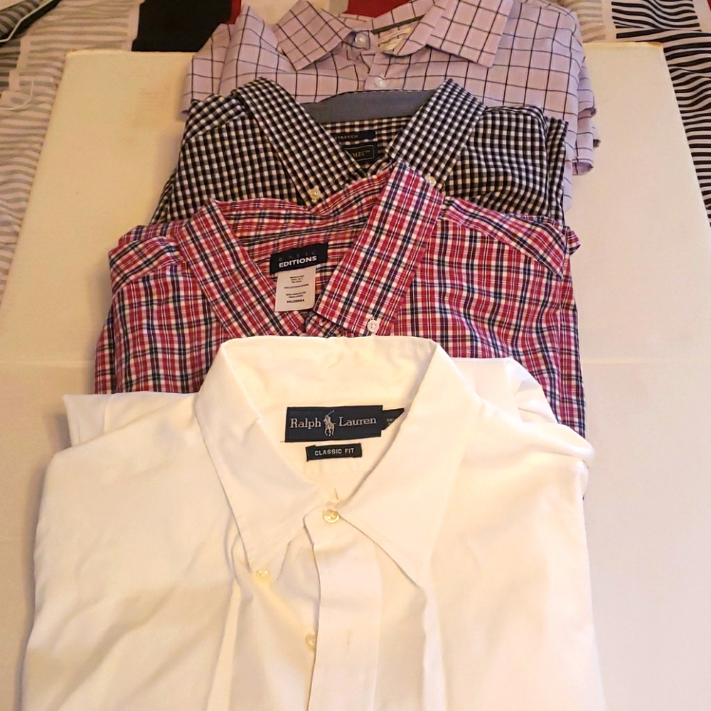 4 pack bundle of casual dress shirts